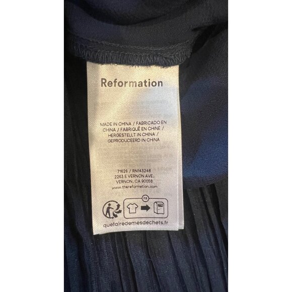 REFORMATION Cyra Drop Waist midnight navy Maxi Dress SIZE 2 NWOT - Picture 10 of 13